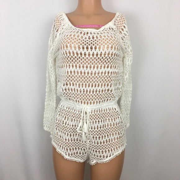 🆕😍 Victoria's Secret white crochet swim coverup - Picture 3 of 8